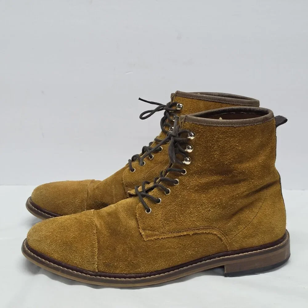 Shoe The Bear Copenhagen Men's Brown Suede Curtis Lace Up Boots Size 43 US 10